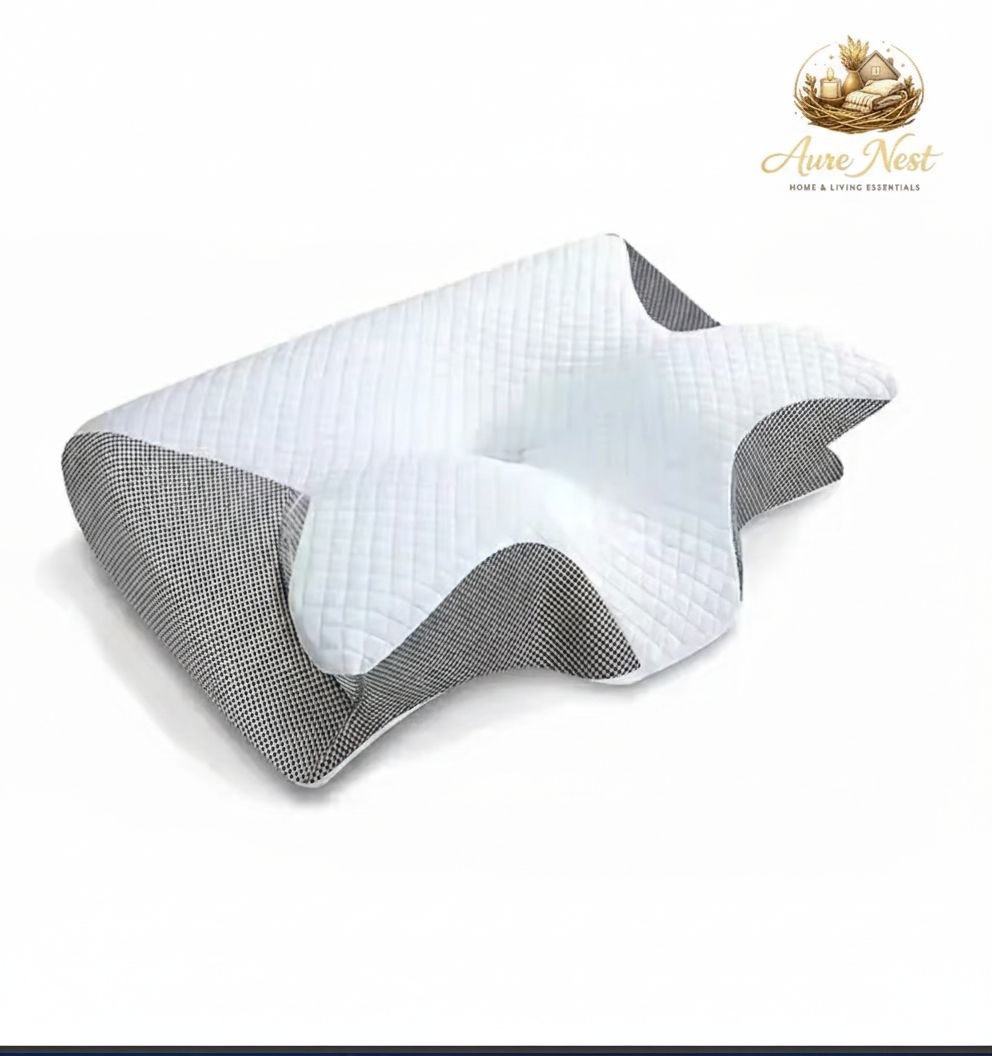 Aure Nest™ - Orthopedic Memory Foam Butterfly Pillow – Ergonomic Cervical Support for Neck & Shoulder Pain Relief